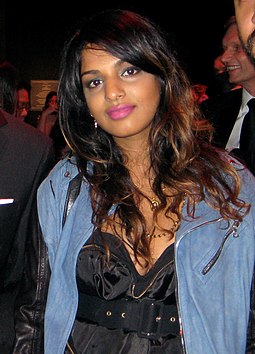 In 2009, Time magazine placed M.I.A. in the Time 100 list of "World's Most Influential People" MIA front face.jpg