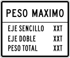 Puerto Rico: maxweight=* st (total) maxaxleload=* st (sencillo) maxbogieweight=* st (doble)