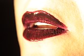 Lips with dark crimson lipstick Magenta lipstick - model Eve Casini.jpg