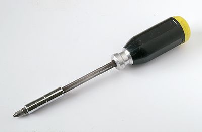 Screwdriver with magnetic tip