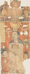 Old Uyghur Manichaean Elect depicted on a temple banner from Qocho.