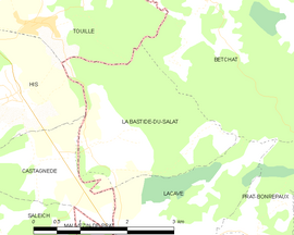 Mapa obce La Bastide-du-Salat