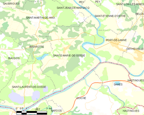 Poziția localității Sainte-Marie-de-Gosse