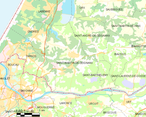 Poziția localității Saint-Martin-de-Seignanx