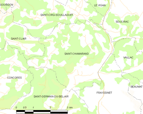 Poziția localității Saint-Chamarand