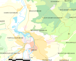 Poziția localității Belleville-sur-Meuse