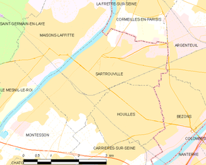 萨特鲁维尔市镇地图
