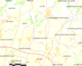 Mapa obce Germond-Rouvre