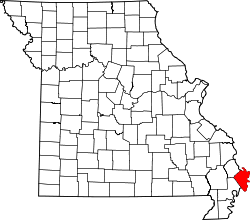 Map of Missouri highlighting Mississippi County.svg