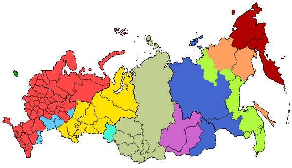 Time in Russia   .mw-parser-output .legend{page-break-inside:avoid;break-inside:avoid-column}.mw-parser-output .legend-color{display:inline-block;min-width:1.25em;height:1.25em;line-height:1.25;margin:1px 0;text-align:center;border:1px solid black;background-color:transparent;color:black}.mw-parser-output .legend-text{}   KALT  Kaliningrad Time  UTC+2  (MSK−1)      MSK  Moscow Time  UTC+3  (MSK±0)      SAMT  Samara Time  UTC+4  (MSK+1)      YEKT  Yekaterinburg Time  UTC+5  (MSK+2)      OMST  Omsk Time  UTC+6  (MSK+3)      KRAT  Krasnoyarsk Time  UTC+7  (MSK+4)      IRKT  Irkutsk Time  UTC+8  (MSK+5)      YAKT  Yakutsk Time  UTC+9  (MSK+6)      VLAT  Vladivostok Time  UTC+10  (MSK+7)      MAGT  Magadan Time  UTC+11  (MSK+8)      PETT  Kamchatka Time  UTC+12  (MSK+9)