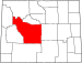 Map of Wyoming highlighting Fremont County.svg