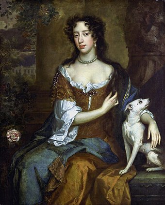Mary of Modena in the year of her husband's accession, 1685, in a painting by Willem Wissing