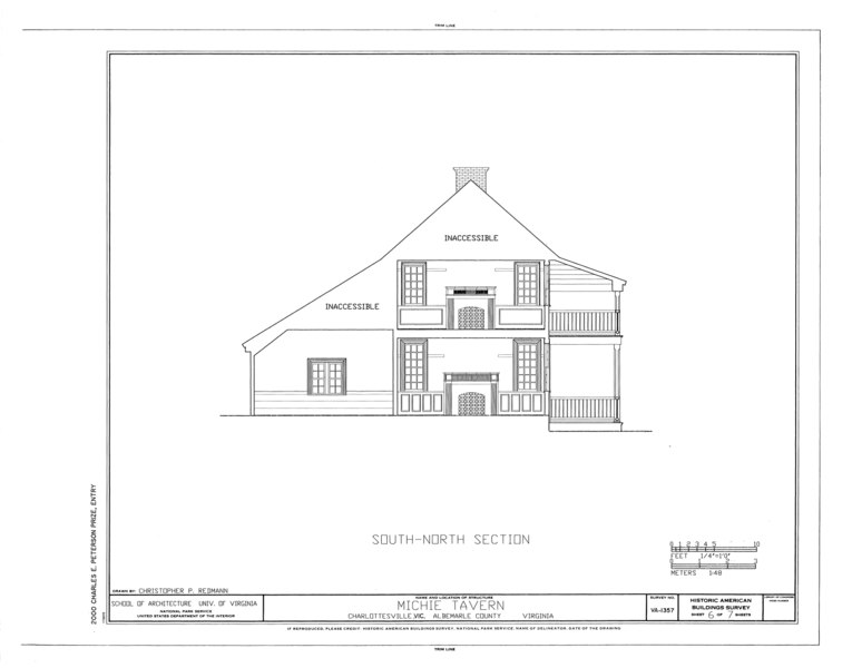 File:Michie Tavern, 683 Thomas Jefferson Parkway (moved from Buck Mountain Road), Charlottesville, Charlottesville, VA HABS VA,2-CHAR.V,10-; (sheet 6 of 7).tif