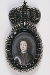 Miniatyrporträtt på Karl XI som vuxen cirka 1675–1680.
