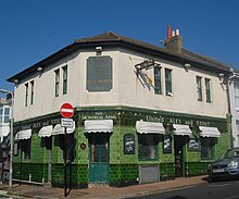 The Montreal Arms (closed in 2020) was one of many pubs in the Hanover area of Brighton. Montreal Arms pub, Albion Hill, Brighton (August 2019) (3).JPG