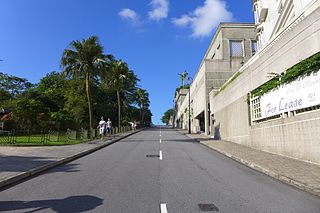 Mount Austin Road street in Hong Kong, Peoples Republic of China