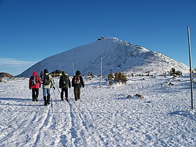 Udsigt fra toppen af ​​Sniejka.