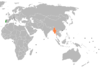 Location map for Myanmar and Portugal.