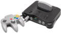   N64 with game cart and controller