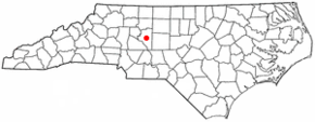 Poziția localității Lexington, Carolina de Nord