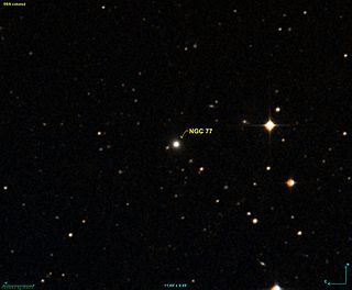 NGC 77 Elliptical galaxy in the constellation Cetus