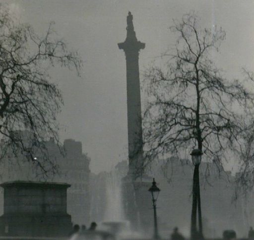 Nelson's Column during the Great Smog of 1952
