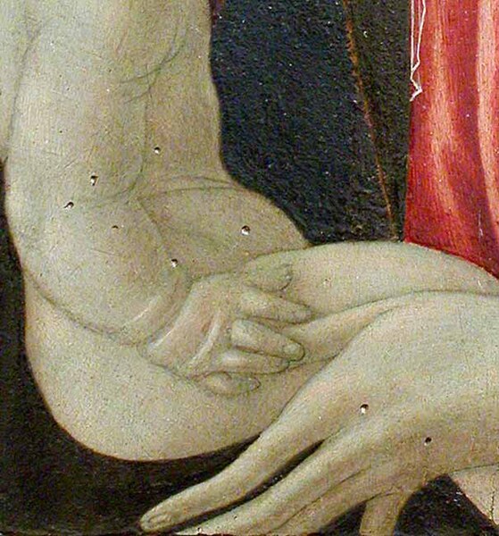 File:Neroccio di Bartolomeo de' Landi, Madonna col Bambino tra i santi Giovanni Battista e Antonio abate (1492).jpg