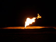 Ground-level flaring of gas in North Dakota North Dakota Flaring of Gas.JPG