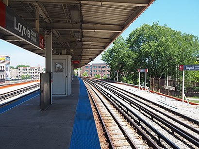 Northbound tracks at Loyola.jpg