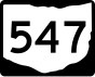 State Route 547 маркер