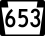 Pennsylvania Route 653 marker