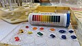 * Nomination pH indicator paper with substances of different acidity. --AgrisR 17:22, 9 January 2017 (UTC) * Decline Insufficient quality. Poorly processed, sorry --A.Savin 17:45, 9 January 2017 (UTC)