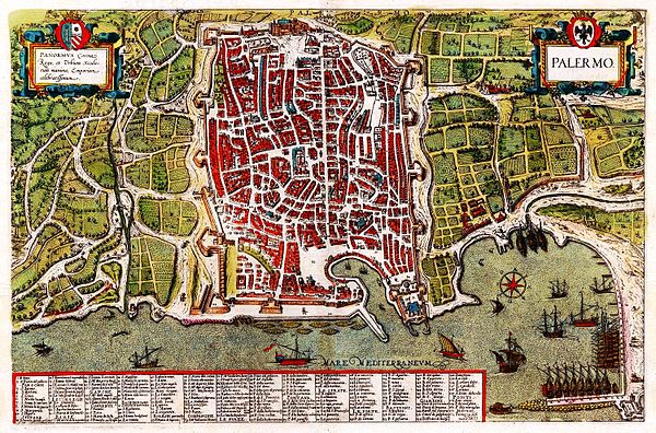 16e-eeuwse kaart van Palermo