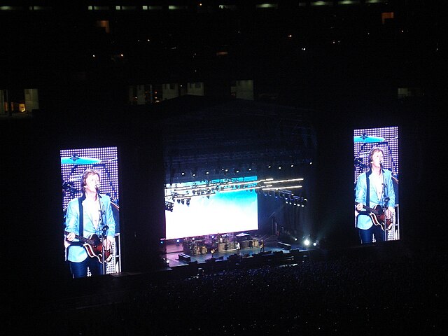 Paul McCartney performing at Estadio Monumental in Lima, Peru (Up and Coming Tour, 9 May 2011)