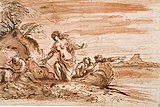 Венера, спасающая Энея. Конец 1650-х гг.