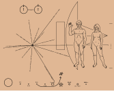 Illustration of the——Pioneer plaque