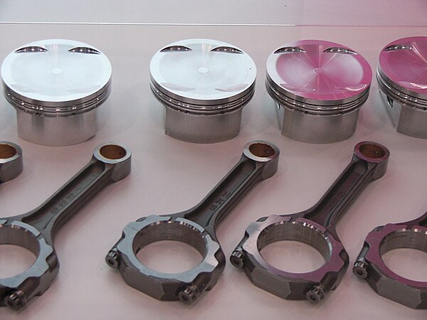 HKS pistons and connecting rods for the Nissan VQ35DE