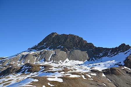 Blick von der Fuorcla Curtegns zum Piz Cagniel.