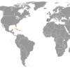 Location map for Cuba and Portugal.