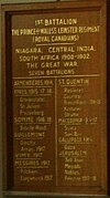 Prince of Wales's Leinster Regiment Royal Canadians plaque @ Royal Military College of Canada.JPG