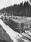 Tank train of the Red Guards in the Finnish civil war, 1918.