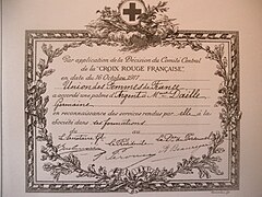 Cena Francouzského červeného kříže jménem Madame Daille.