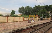 Raja ki Mandi railway station name plate on Platform No.1