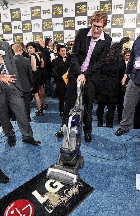 Ray McKinnon with the LG Electronics Kompressor Vacuum on 25th Spirit Awards Blue Carpet held at Nokia Theatre L.A. Live on March 5, 2010 in LA.jpg