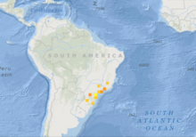 Distribution of M. bicolor Region Map of M. bicolor.png