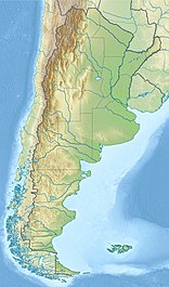 Map showing the location of Perito Moreno Glacier