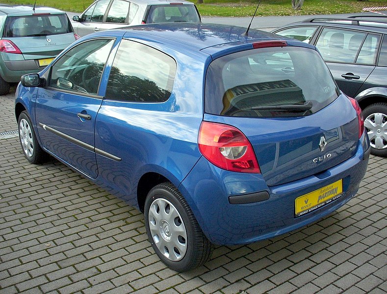Datei:Renault Clio III Phase I Dreitürer 2 1.2 16V Heck.JPG