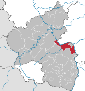 Li position de Subdistrict Main-Bingen in Rheinland-Palatinia