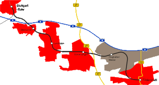 <span class="mw-page-title-main">Stuttgart-Rohr–Filderstadt railway</span> Railway line in Germany