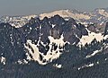 Southwest aspect seen from Mt. Defiance. (Mt. Hinman in the distance)